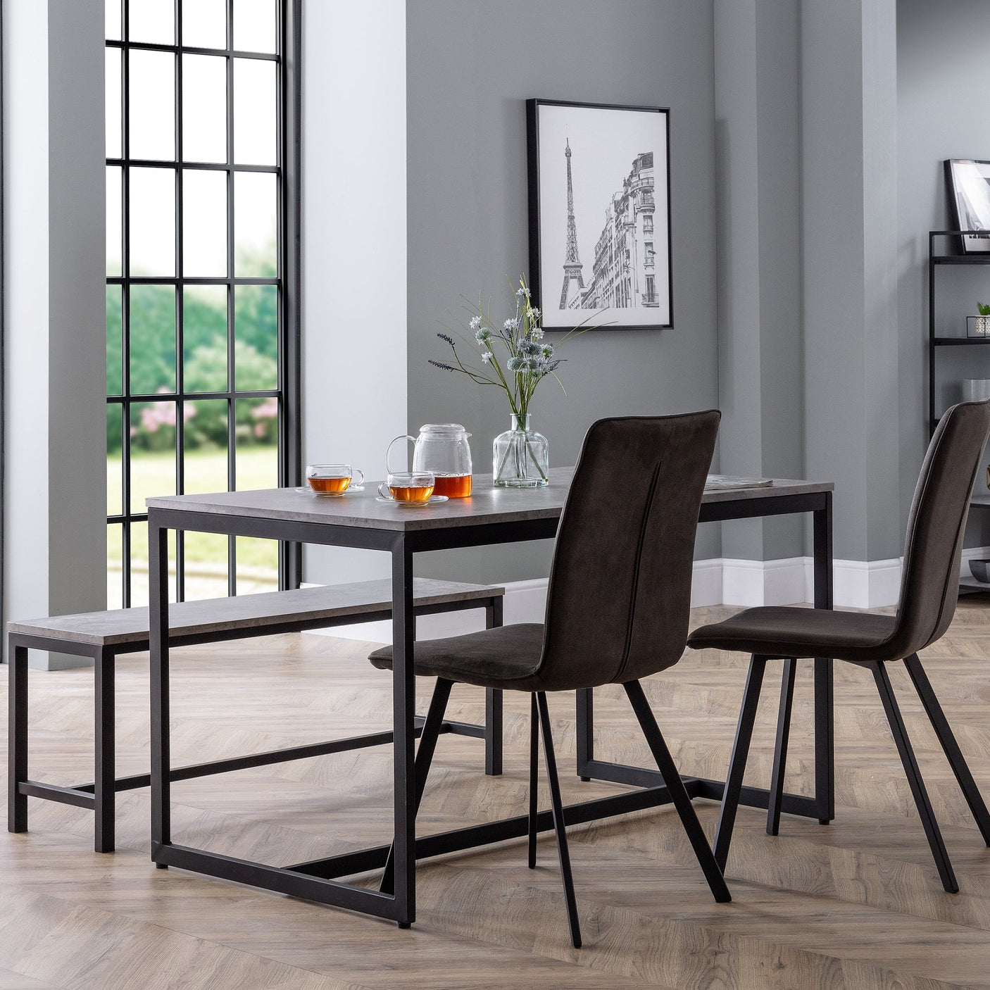Staten Concrete Dining Table - Grey - STA106