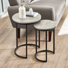 Staten Round Nesting Side Tables - Grey - STA109