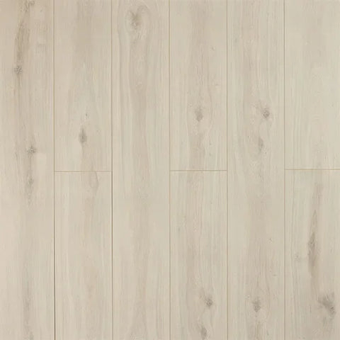 Sterling grey oak laminate flooring with wood grain texture and wide planks