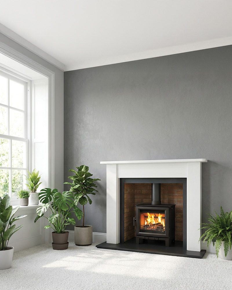 Mourne Summit 5 stove installed in modern living room setting