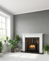 Mourne Summit 5 stove installed in modern living room setting