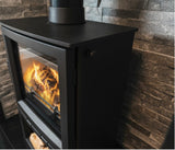 Close-up of heavy-duty cast iron door on Mourne Summit 5 LS stove