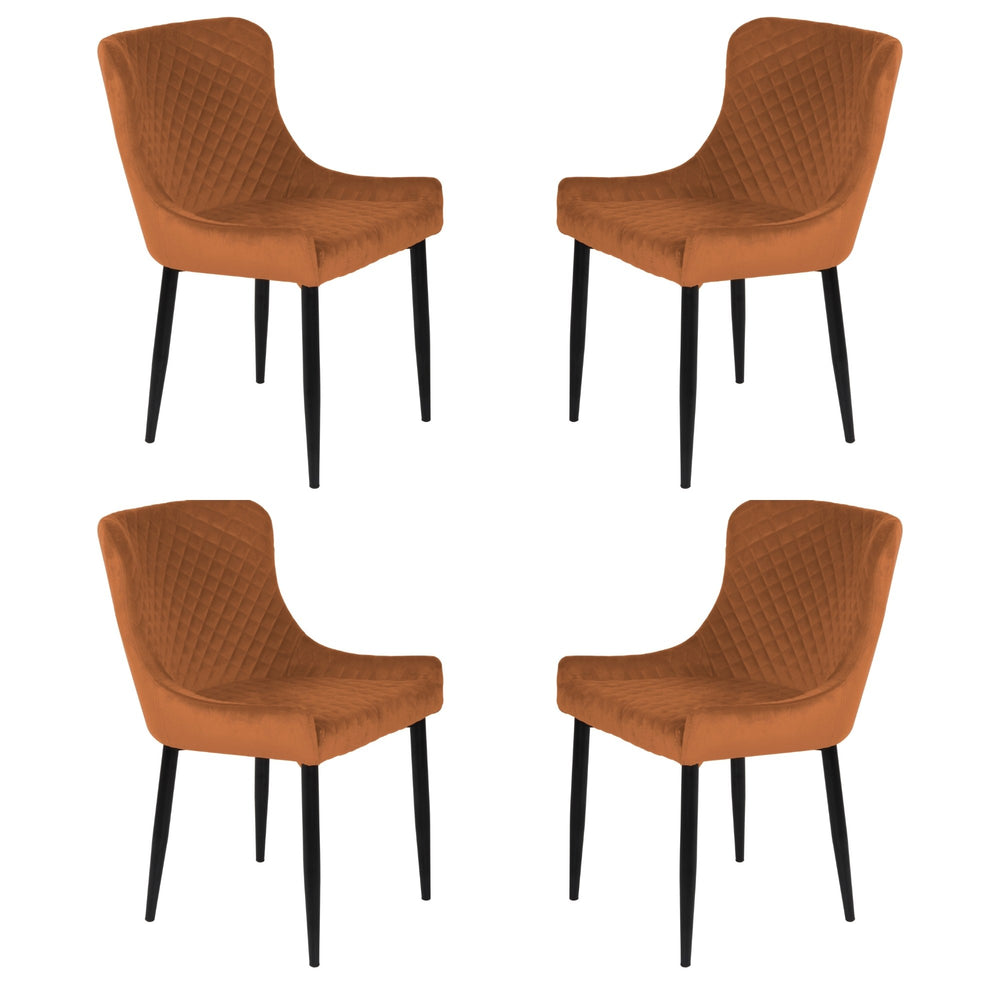 Talia Orange Velvet Chair