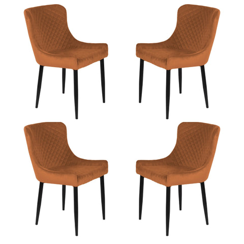 Talia Orange Velvet Chair