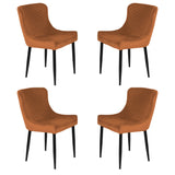 Talia Orange Velvet Chair
