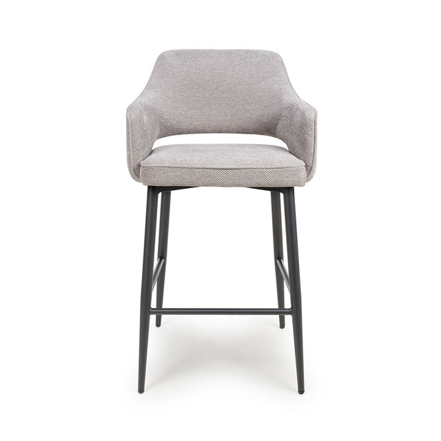 Ted Bar Chair - Pewter (Sold in 2's) - Main Image