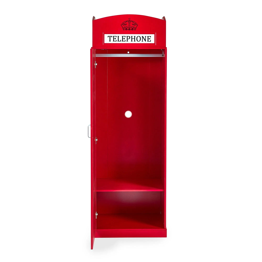 Telephone Box Wardrobe - Red - TEL001