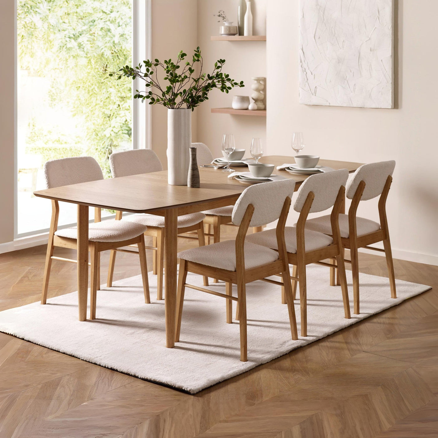 Set of 2 Theia Dining Chairs - White - THE102