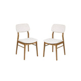 Set of 2 Theia Dining Chairs - White - THE102