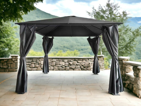 Titan 2.5mx2.5m Galvanised steel gazebo grey complete
