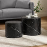 Toba Oval Nest of Tables - Black - TOB001