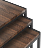 Tribeca Nest Of 3 Tables - Dark Brown - TRI501