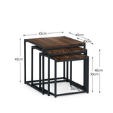 Tribeca Nest Of 3 Tables - Dark Brown - TRI501