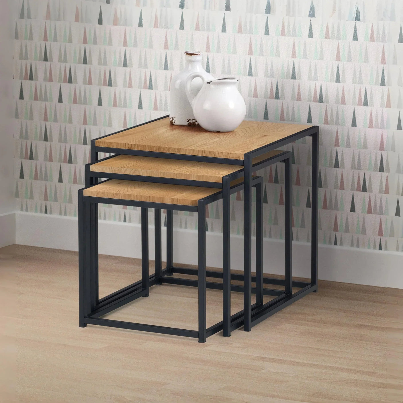 Tribeca Nest Of 3 Tables - Dark Brown - TRI501