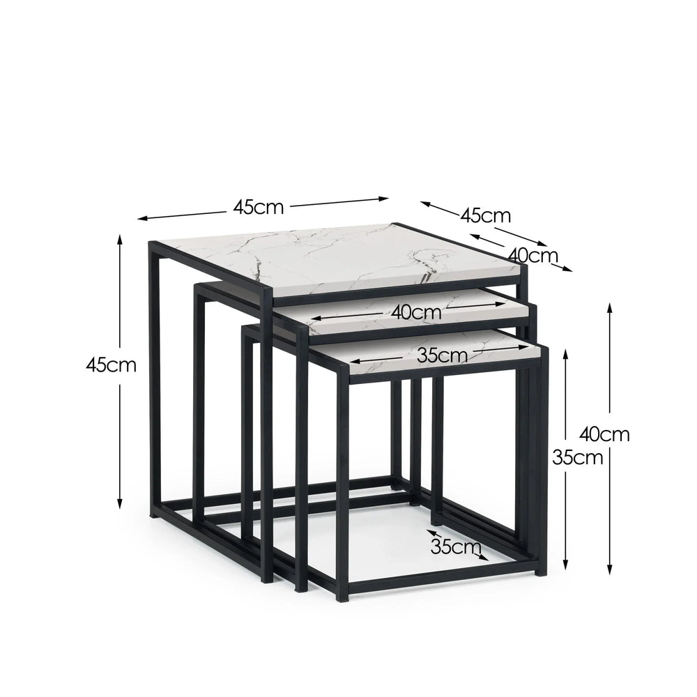 Tribeca Nest Of 3 Tables - Dark Brown - TRI501