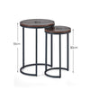 Tribeca Round Nesting Side Tables - Light Brown - TRI220