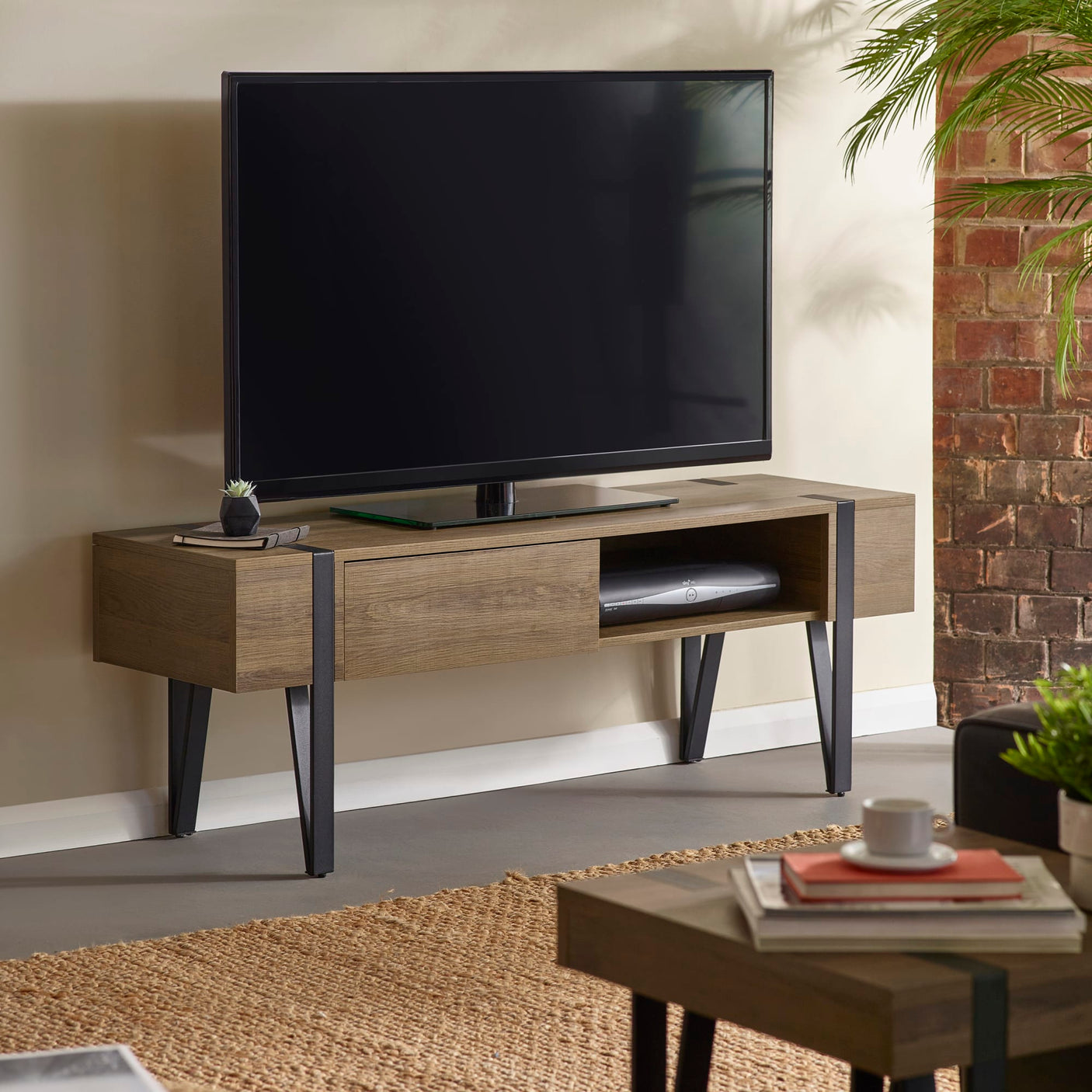 Troy TV Unit - Dark Oak - TRO001
