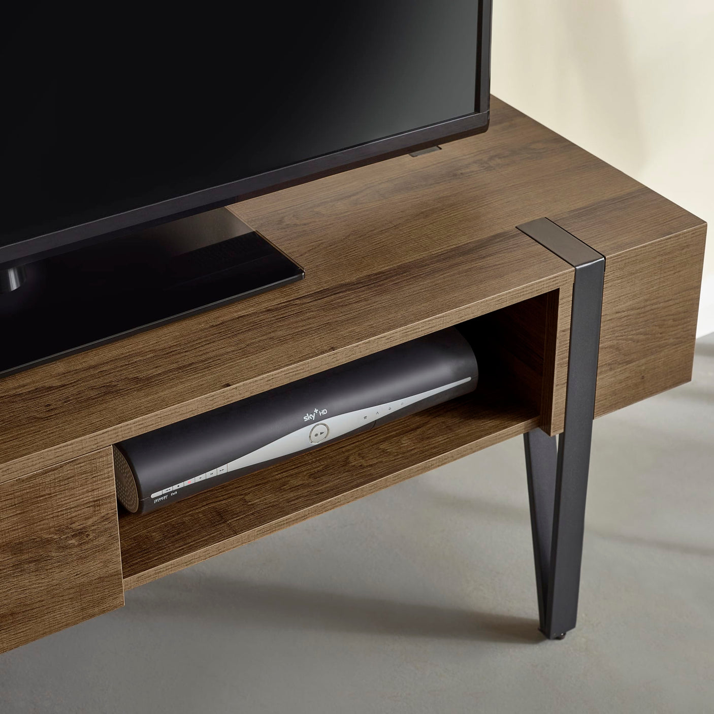 Troy TV Unit - Dark Oak - TRO001