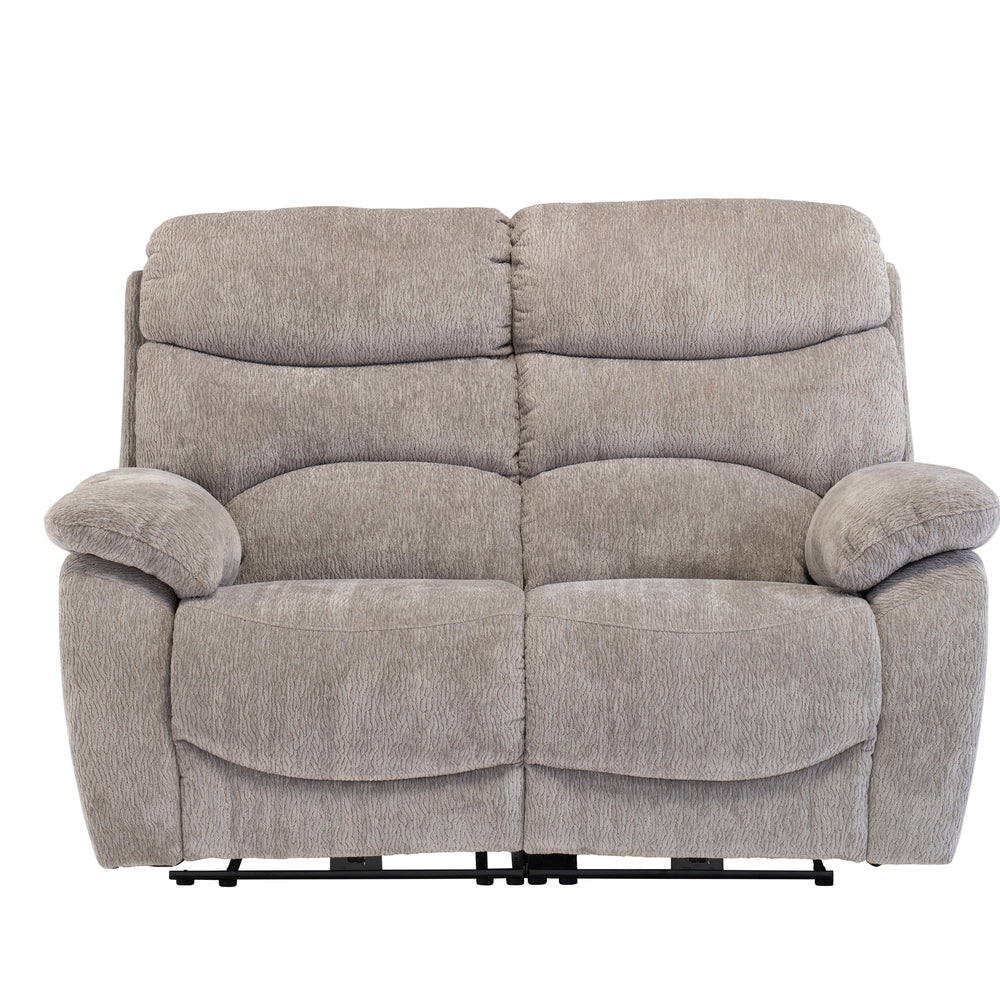 Light Grey Fabric Electric Recliner Sofa - 2 Seater Comfort