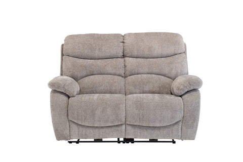 Light Grey Fabric Electric Recliner Sofa - 2 Seater Comfort