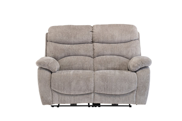 Light Grey Fabric Electric Recliner Sofa - 2 Seater Comfort