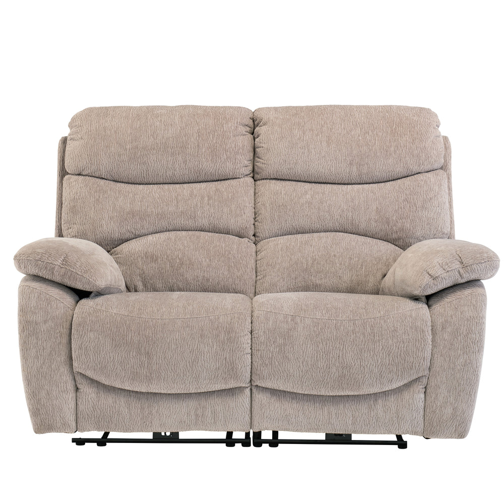 Mink Fabric Electric Recliner Sofa - Stylish 2 Seater Comfort