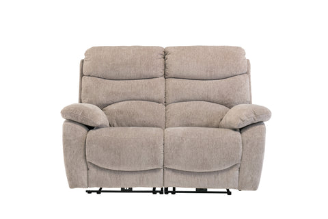 Mink Fabric Electric Recliner Sofa - Stylish 2 Seater Comfort
