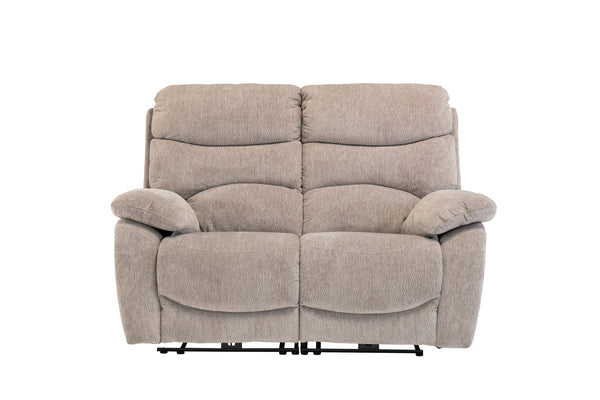 Mink Fabric Electric Recliner Sofa - Stylish 2 Seater Comfort