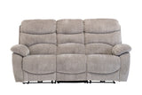 Light Grey Fabric Electric Recliner Sofa - 3 Seater Comfort