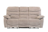 Mink Fabric Electric Recliner Sofa - 3 Seater Comfort Design