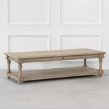 Rustic Wooden 170cm Coffee Table with Drawer