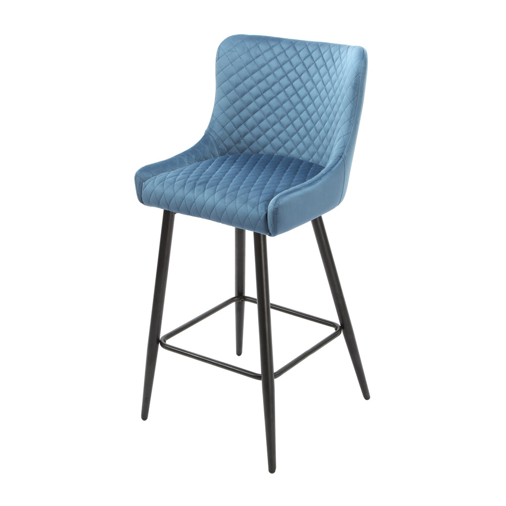 Talia Bar Stool Blue Velvet