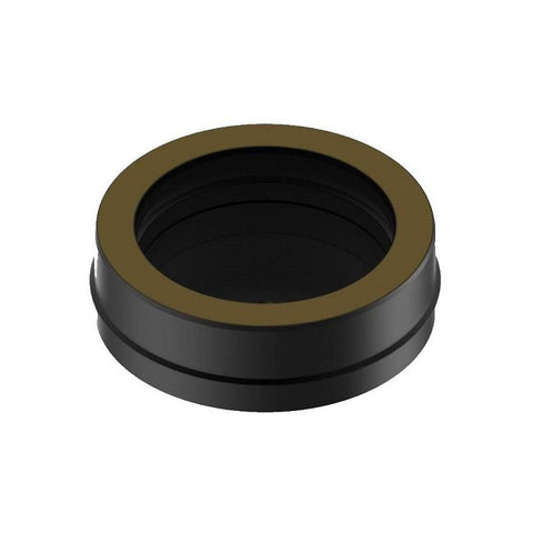 100mm black Solinox tee cap with drain, designed for efficient drainage and seamless connections in plumbing systems.