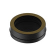 100mm black Solinox tee cap with drain, designed for efficient drainage and seamless connections in plumbing systems.