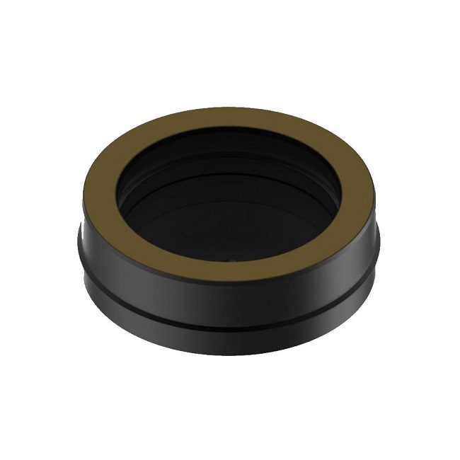 100mm black Solinox tee cap with drain, designed for efficient drainage and seamless connections in plumbing systems.