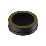 100mm black Solinox tee cap with drain, designed for efficient drainage and seamless connections in plumbing systems.