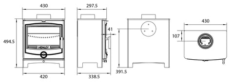 Thames 5kW Multi Fuel (Eco) - Technical Drawing