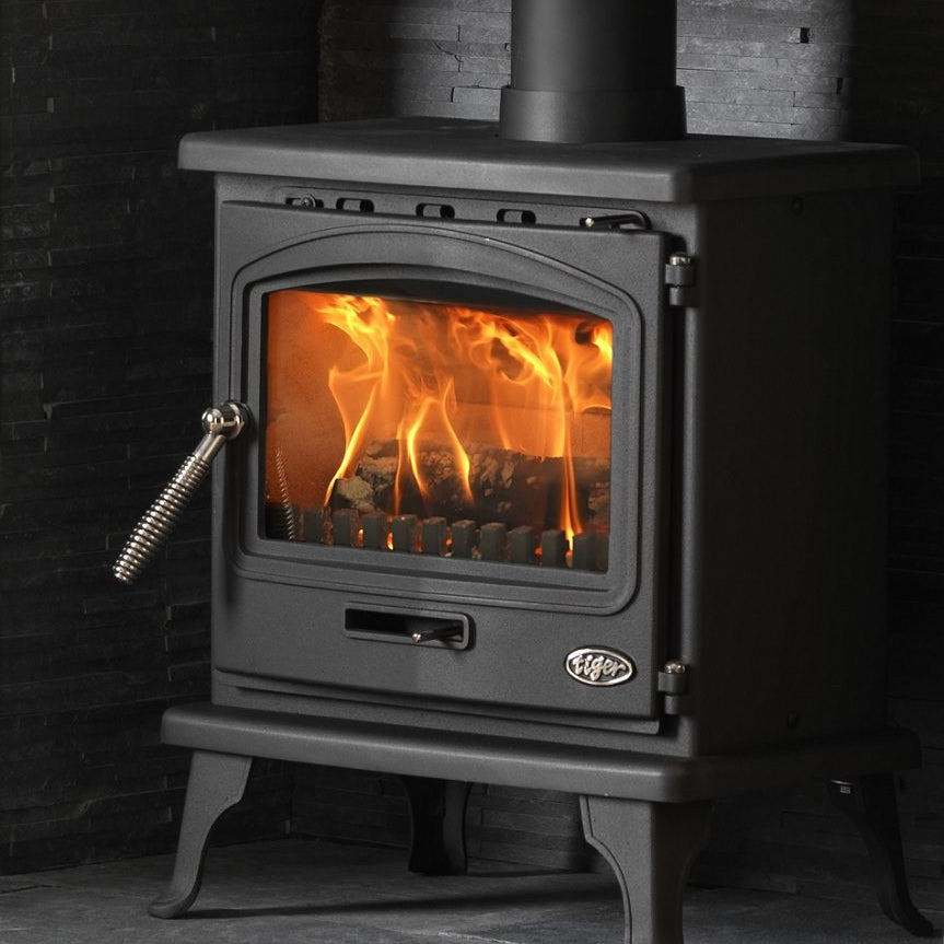 Tiger Eco 5kW multifuel stove with top flue outlet | Home Centre Direct UK