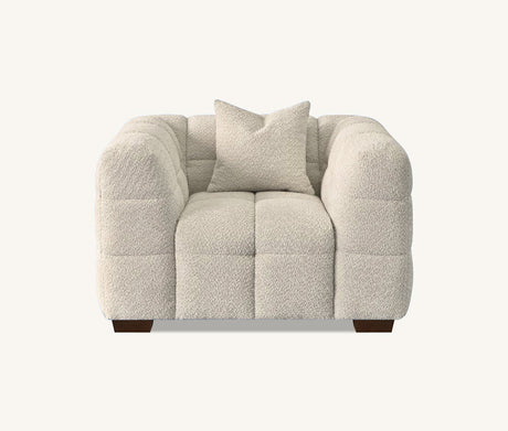Aluxo Tribeca Sofa Range in Oatmeal Boucle Fabric