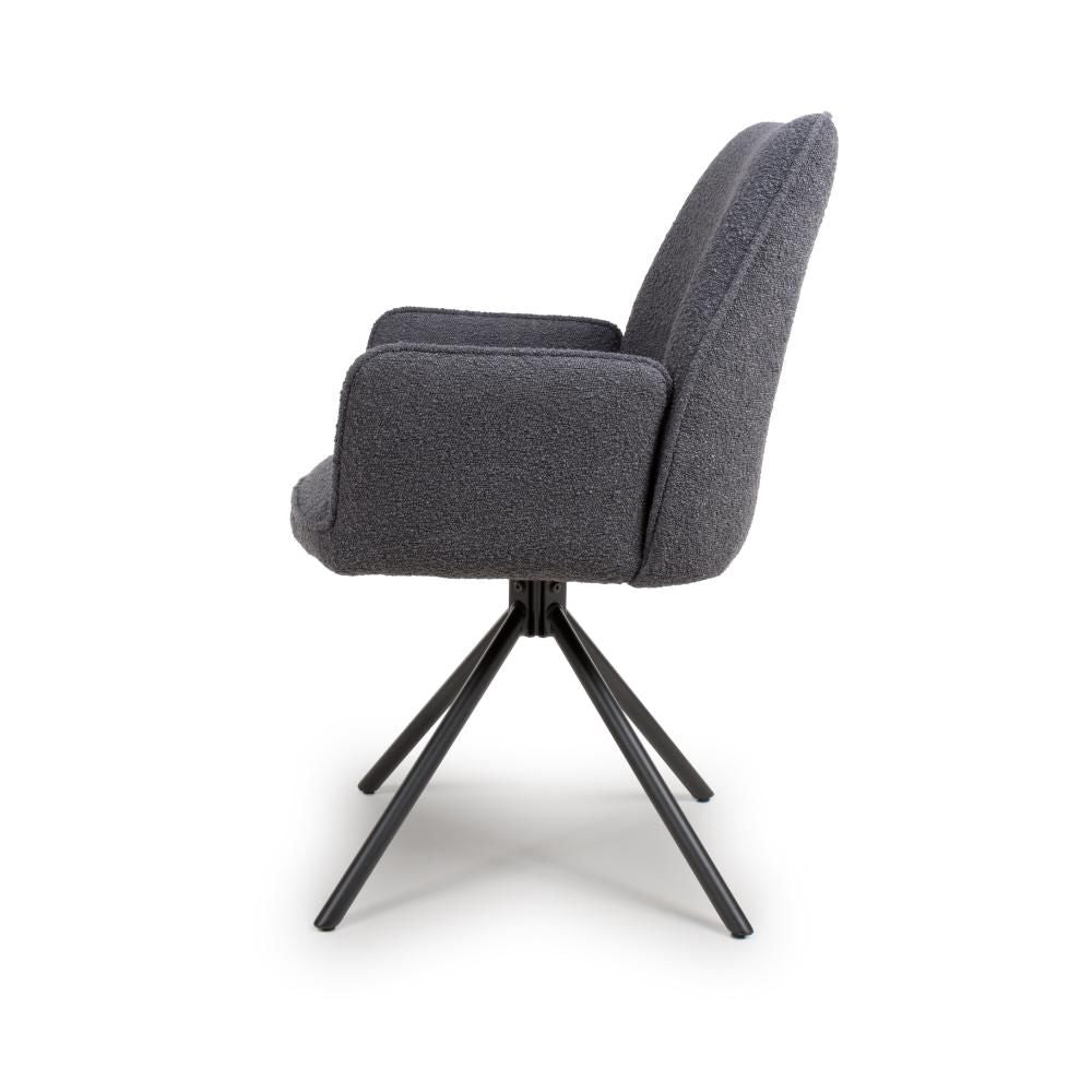 Uno Chair - Grey Boucle (Only sold in 2's) - Image 3