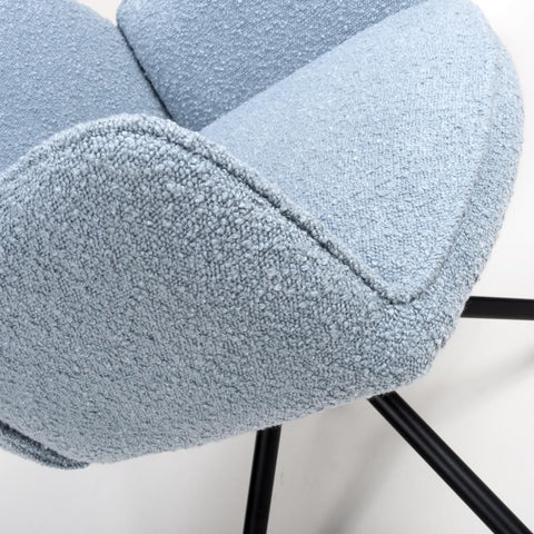 Uno Chair - Light Blue Boucle (Only sold in 2's) - Image 6