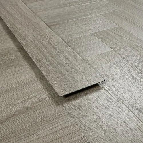 Urban grey wood effect laminate flooring plank on matching installed floor