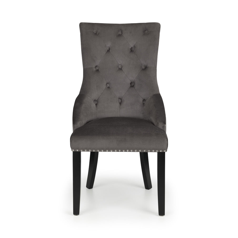 Veneto Knockerback Dining Chair (Set of 2) - Grey - VEN202
