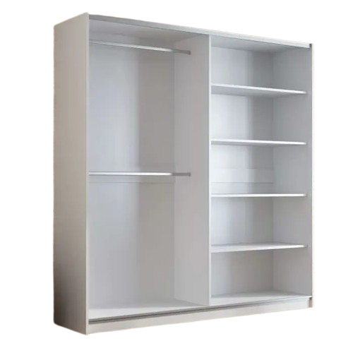 Vigo Sliding Mirrored Wardrobe with Shelves & Rails