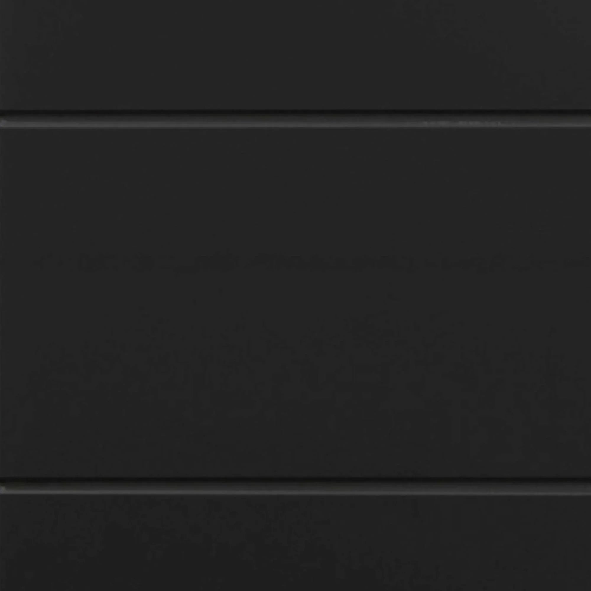 black gloss drawer front detail with horizontal groove lines