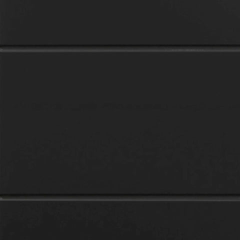 black gloss drawer front detail with horizontal groove lines