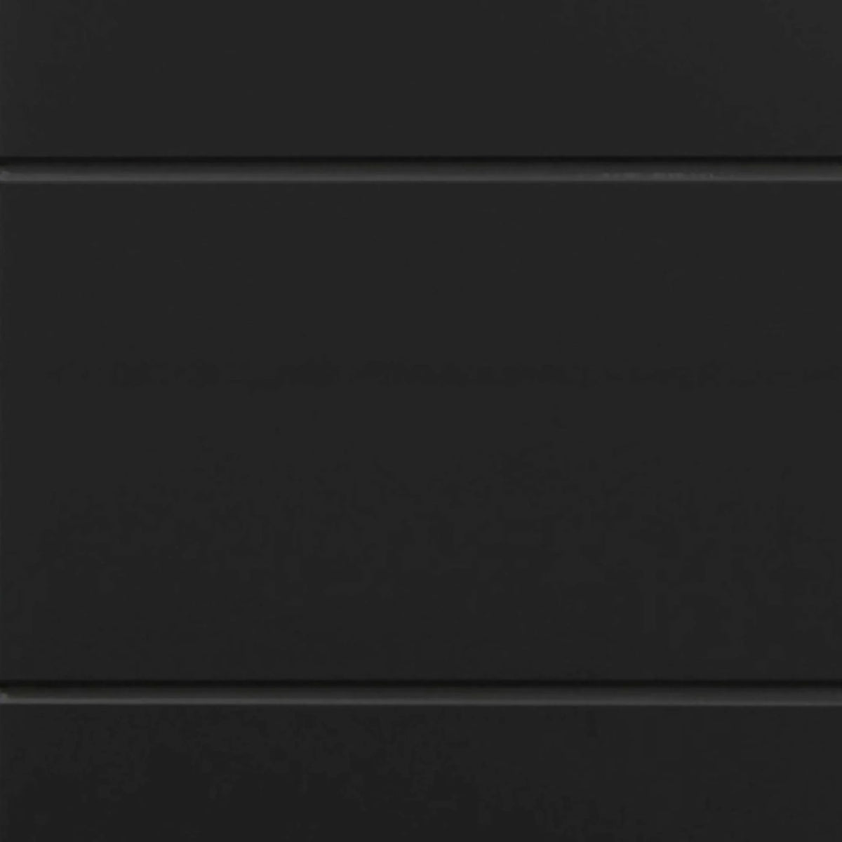 black gloss drawer front detail with horizontal groove lines
