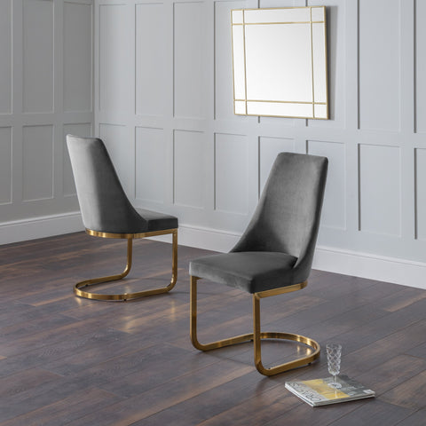 Vittoria Cantilever Dining Chairs (Set of 2) - Blue - VIT004