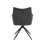 Charcoal PU Dining Armchair - Contemporary Comfort for Your Space