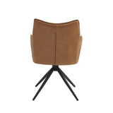 Stylish Tan PU Dining Armchair for Modern Homes
